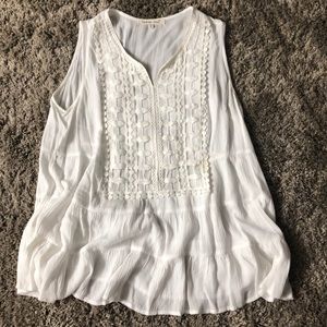 White flowing tank top